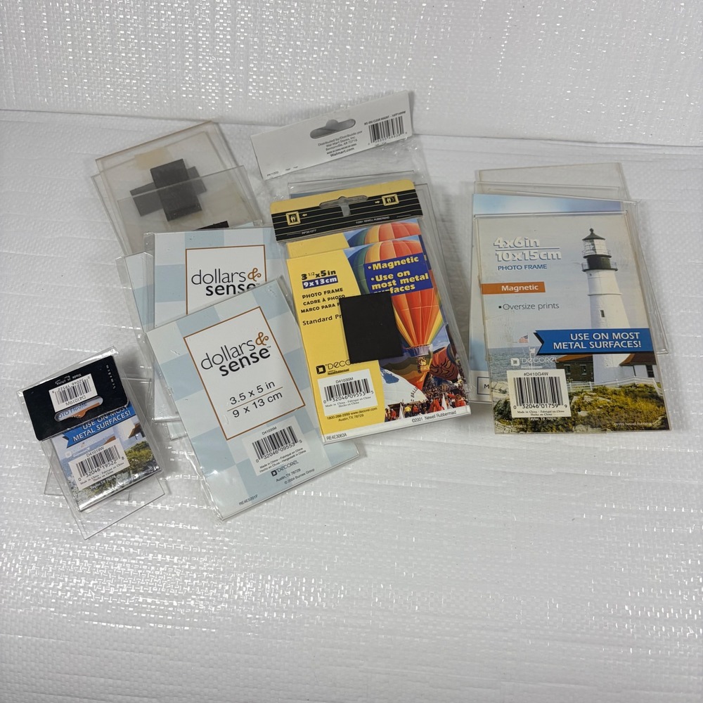 Acrylic Magnetic Photo Frame Lot Decorel Dollars & Sense Assorted Sizes